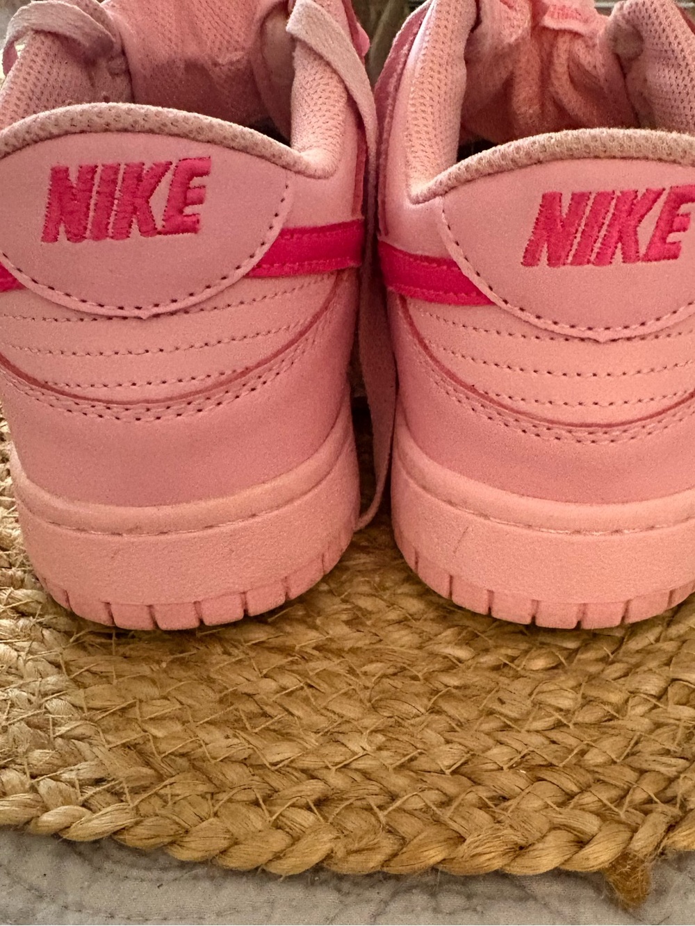 Nike Low-Top Sneakers in Light Pink with Hot Pink Swoosh *Gently preowned - Picture 7 of 8